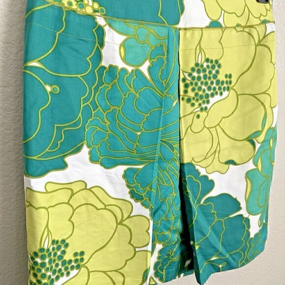 Ann Taylor Skirt Womens Petite Size 4 Silk Blend Floral Pleated Multicolor - Picture 5 of 6